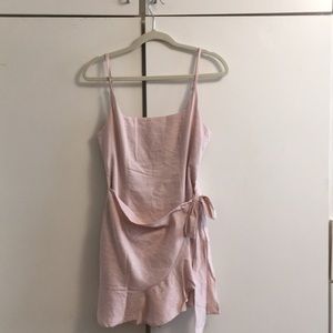 Blush pink mini dress